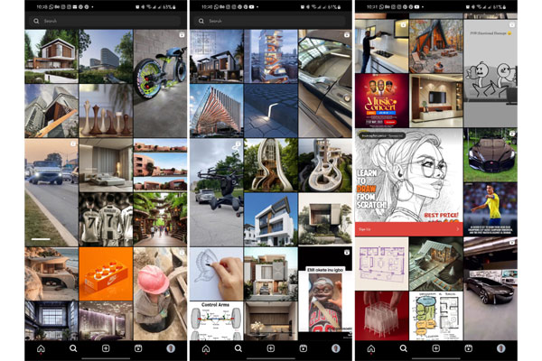 الگوریتم اینستاگرام در صفحه اکسپور
